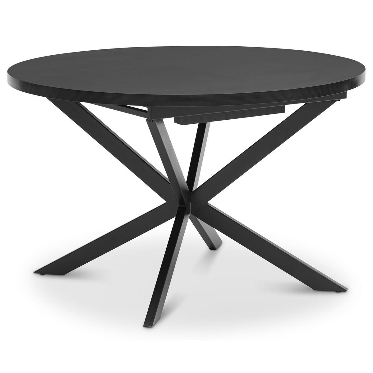 ESSGRUPPE CHESTER/GINOVA 5er Set schwarz - Schwarz, Holzwerkstoff/Metall - IDIMEX