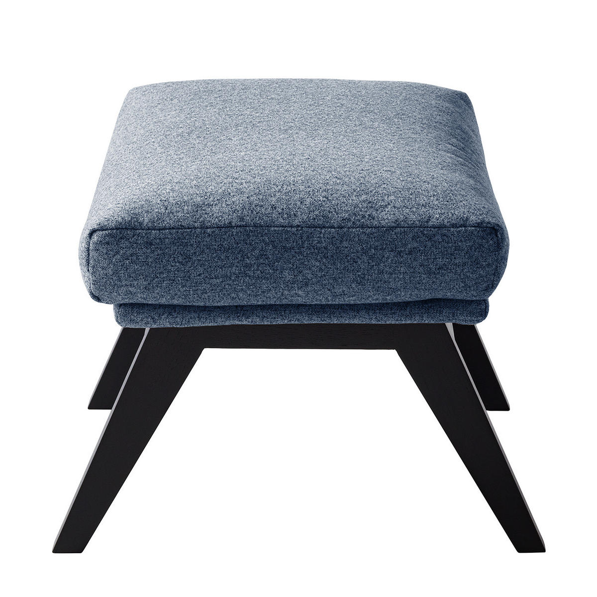 POLSTERHOCKER - Blau/Schwarz, Eichenholz/Textil (54/41/41cm) - home24