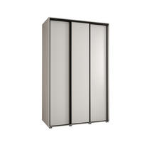SCHWEBETÜRENSCHRANK 235,2/160/45 3-türig - Schwarz/Weiß, Holz/Metall (160/235/45cm) - Abiks Möbel