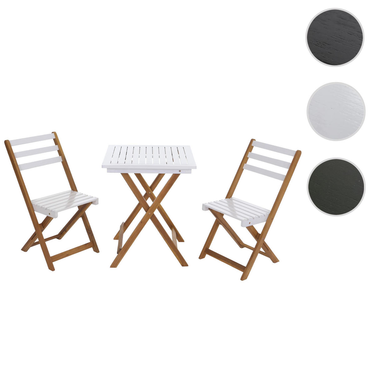 SITZGRUPPE Braun, Weiß - Braun/Weiß, Holz - MCW