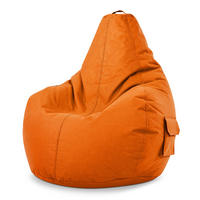 SITZSACK Lounge Chair "Cozy" 80x70x90cm - Orange, Textil (70/90/80cm) - Green Bean