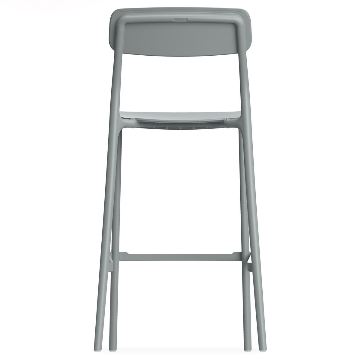 GARTENHOCKER GALIO, Hochhocker, 2-er Set - Grau, Kunststoff (52/107.5/54.5cm) - KONSIMO®