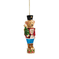 WEIHNACHTSKUGEL Glas FLORETTA, NUCI Bär 5 x 17 cm, Gold, Christbaumkugeln, Weihnachtsdeko Xmas, Christmas Deko - Goldfarben, Glas (5.5/5/17cm) - home&you