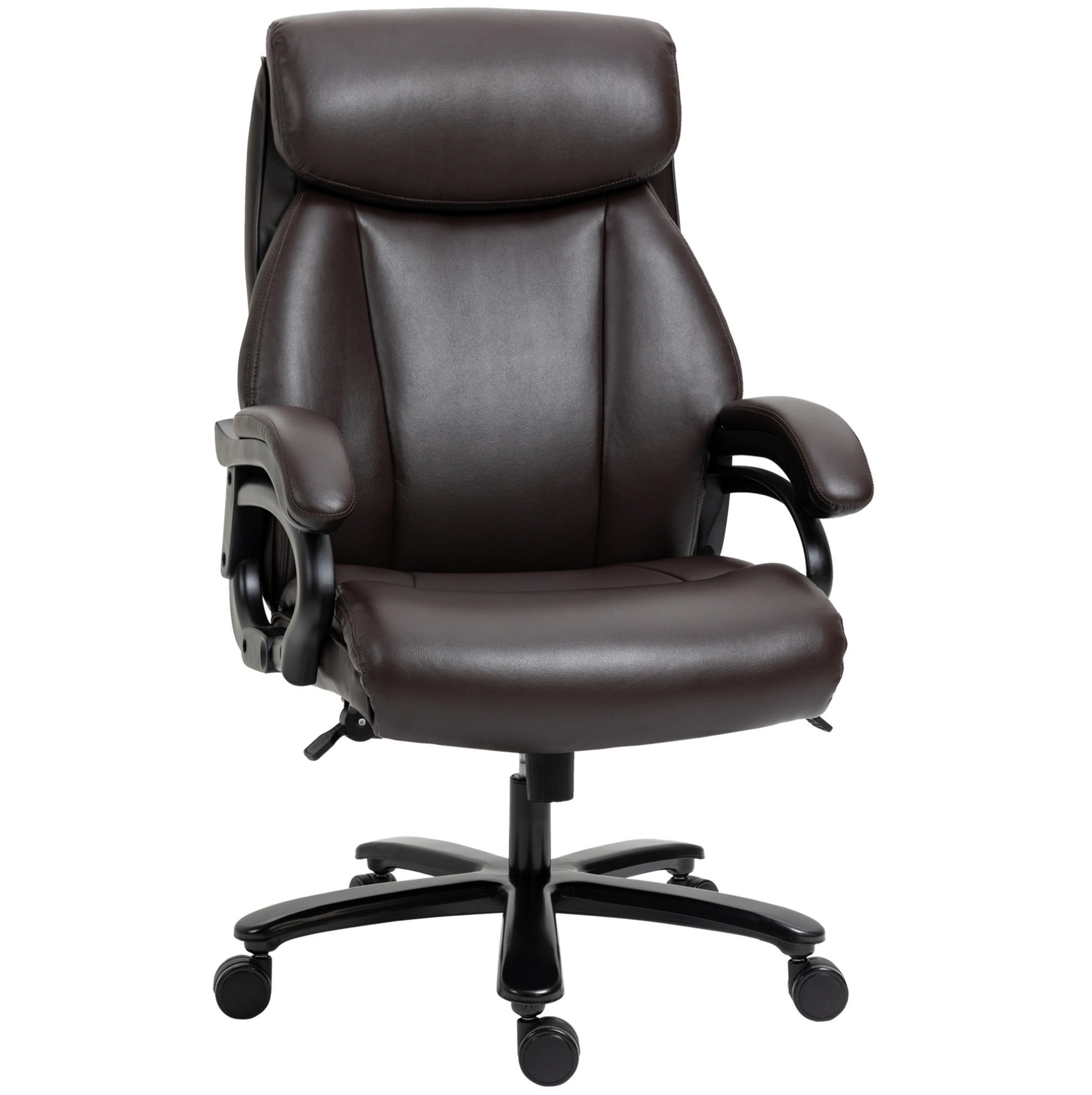 DREHSTUHL 83/72/114-122 cm braun mit Schaumstoffpolsterung höhenverstellbar - Braun, Kunststoff (83/122/72cm) - OKWISH