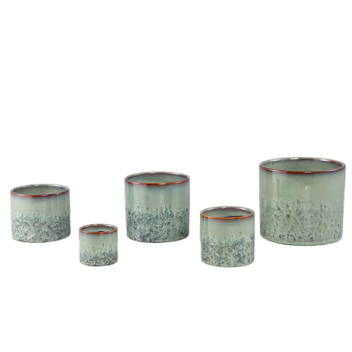 TOPF Mary Grün 17/17/15.5cm - Grün, Keramik (15.5cm) - PTMD Collection