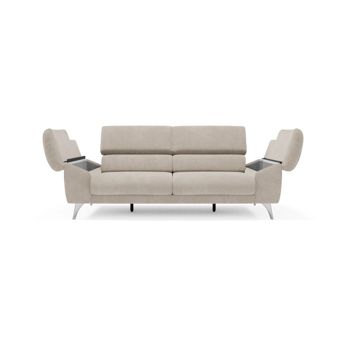 LINEARSOFA Donatello - Creme, Metall (213/76/102cm) - Divani.store