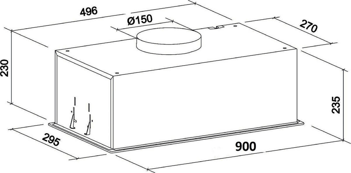 DUNSTABZUGSHAUBE GCH E 217 WH 90 Prime + Umluftset, 90 cm Weiß Glas - Weiß, Glas/Metall (90/29.5/23.5cm) - Gurari