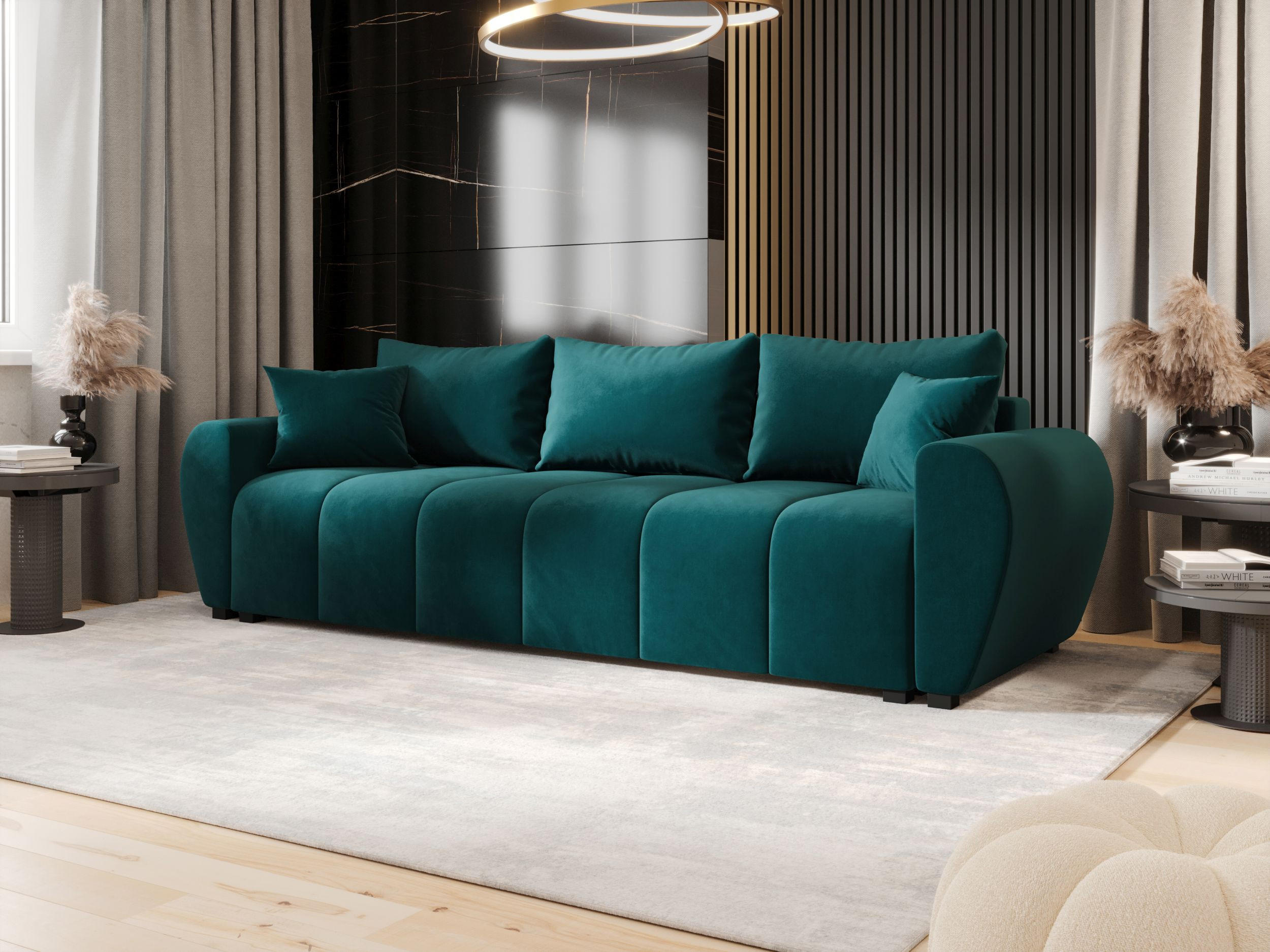 SOFA MOLISA mit Schlaffunktion ITAKA 39 mit Stauraum - Violett, Textil (86/82/246cm) - Bedante