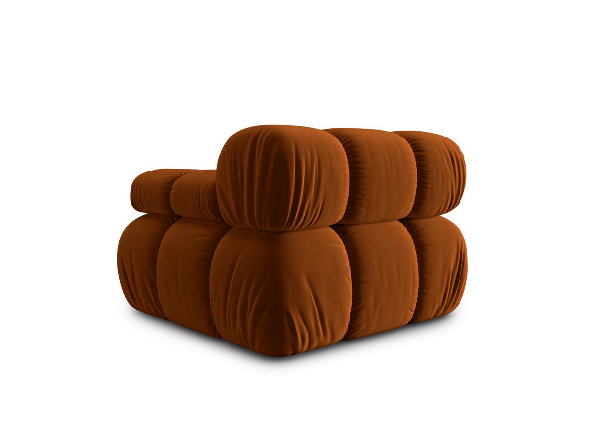MODUL rechts Bellis aus Samt terrakotta - Terra cotta, Textil (94/70/94cm) - Micadoni