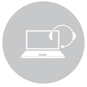 Symbol für Online-Beratung per Video