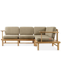 LOUNGESOFA ATREDA rechts - Beige, Holz/Textil (230/74/160cm) - KONSIMO®