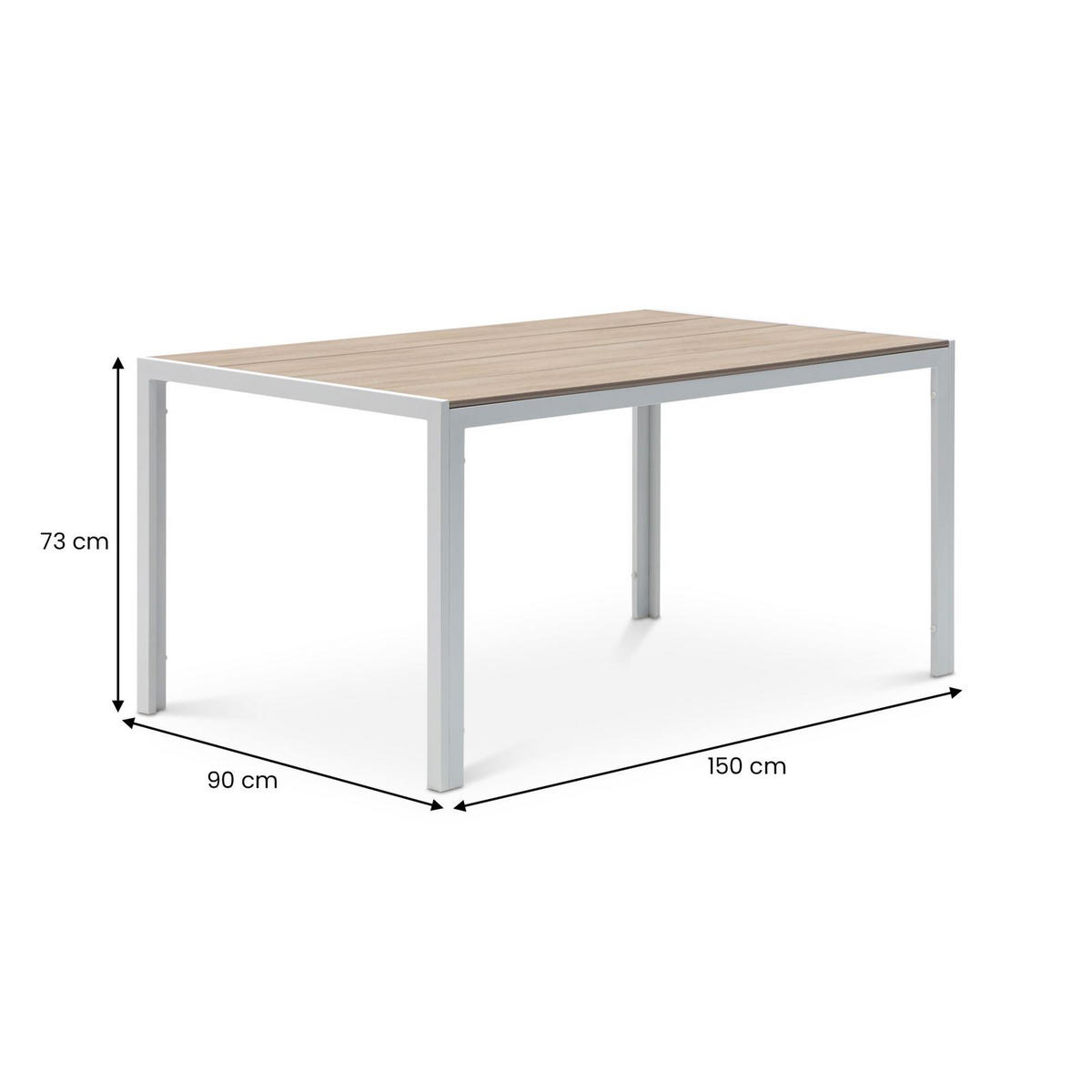 GARTENMÖBEL SET MONDELLO 7er Set beige, weiß - Beige, Metall - IDIMEX