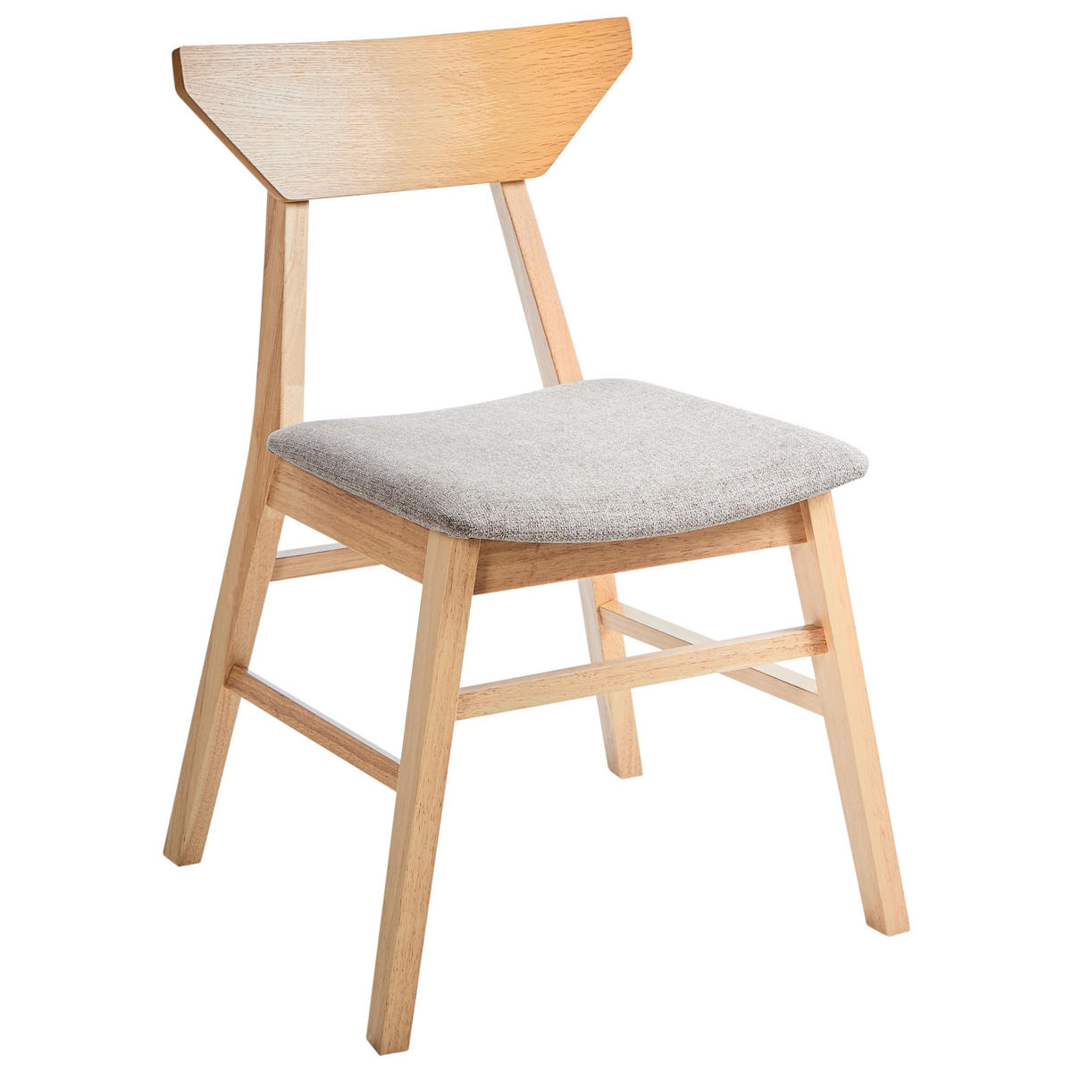 ESSZIMMERSTUHL 2er-Set Hellbraun Hopkins - Hellbraun/Beige, Holz (54/79/57cm) - Beliani