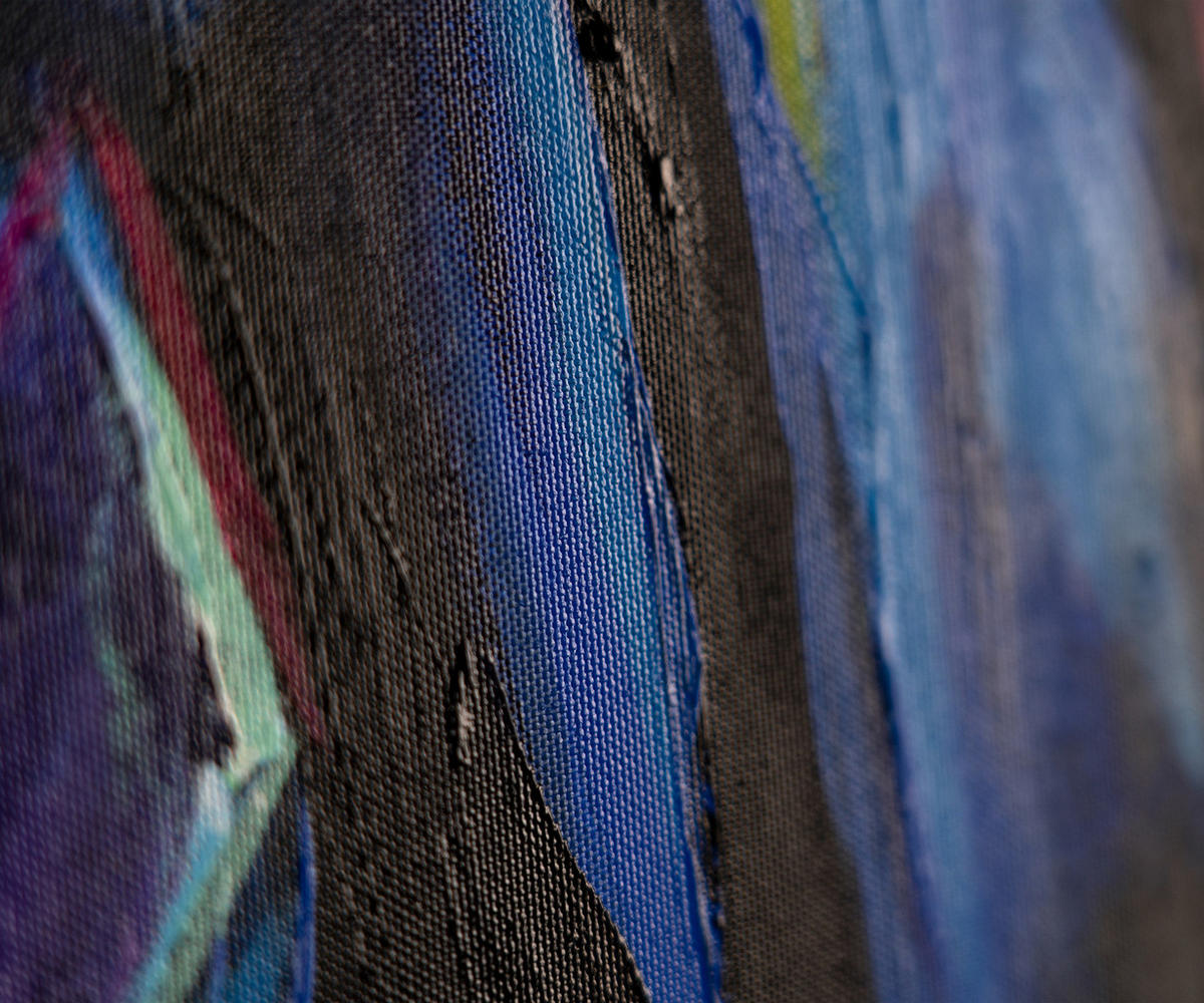 GEMÄLDE Vielfarbige Mähnen Schattenfugenrahmen Pink 120x80 cm - Pink, Holz (120/80cm) - YS-art gallery