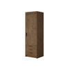 KLEIDERSCHRANK Elena 1D3S - Eichefarben/Schwarz, Holzwerkstoff/Kunststoff (60/191/53cm) - MIRJAN24