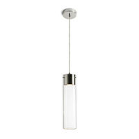 PENDELLEUCHTE GARNISH Klarglas 9 W - Chromfarben, Metall (30/30/120cm) - Rendl