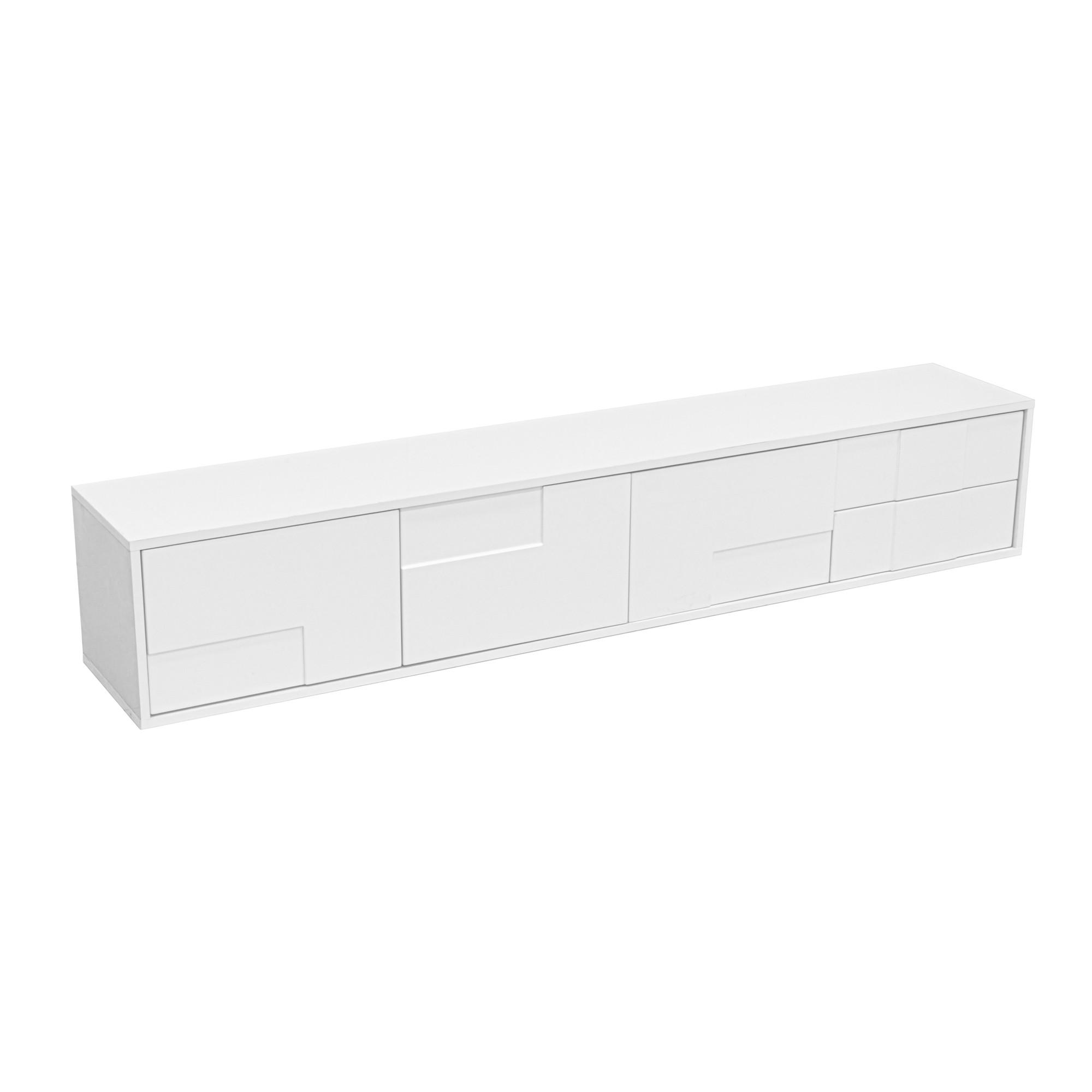 LOWBOARD DE-40247 hängend, mit griffloser Front Weiß - Weiß, Holzwerkstoff (170/30.5/30cm) - ComfortXL