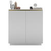 HIGHBOARD Selene 2D Weiß Matt 111 cm Glamour - Weiß, Holzwerkstoff (110.8/118/35cm) - Meble Lindner
