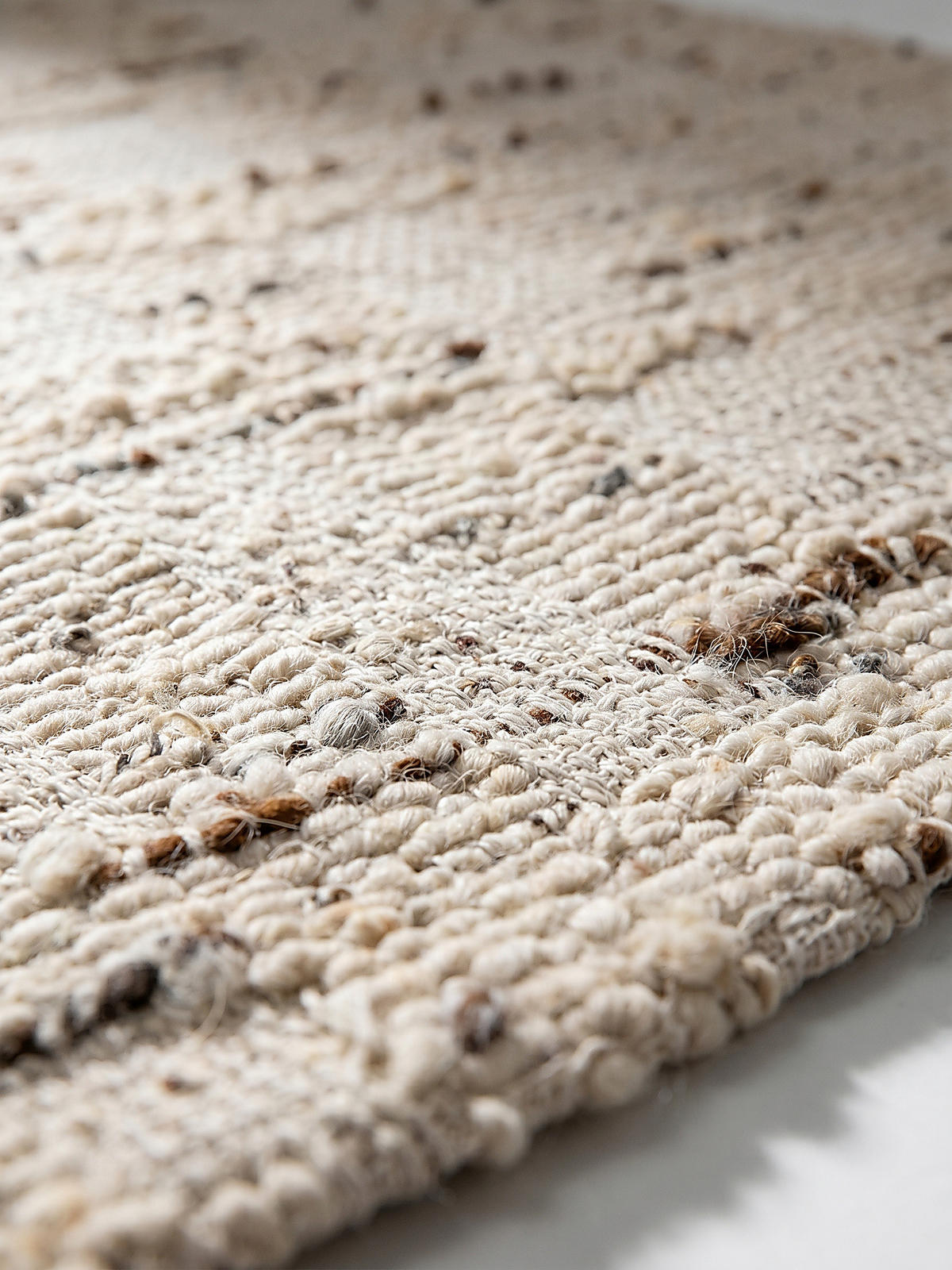 WOLLTEPPICH handgewebt ELIN, geometrisch, Natur, 80 x 300 cm - Beige, Textil (300/80cm) - KADIMA DESIGN