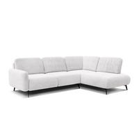 ECKSOFA FEBE 5-Sitzer rechts, creme - Creme/Schwarz, Holz/Textil (271/190cm) - Courtois Laville