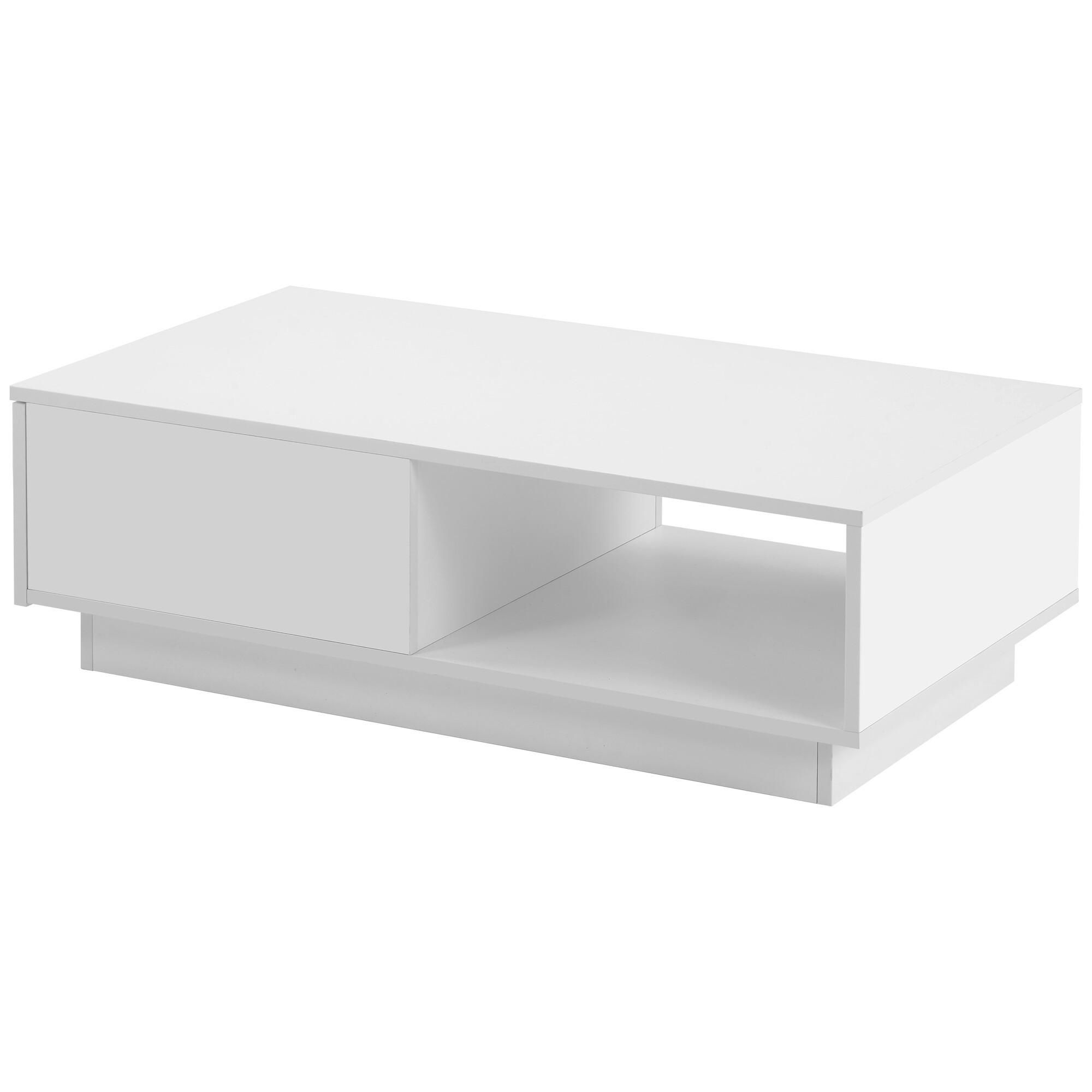COUCHTISCH Weiß 95/55/32 cm - Weiß, Holzwerkstoff (95/55/32cm) - Urban Meuble