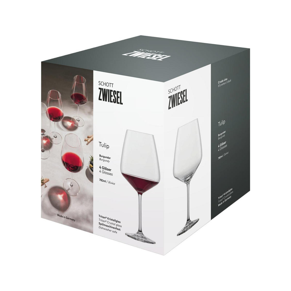 BURGUNDERGLÄSER Tulip transparent 782 ml 4er Set - Transparent, Glas (0.782L) - Schott Zwiesel