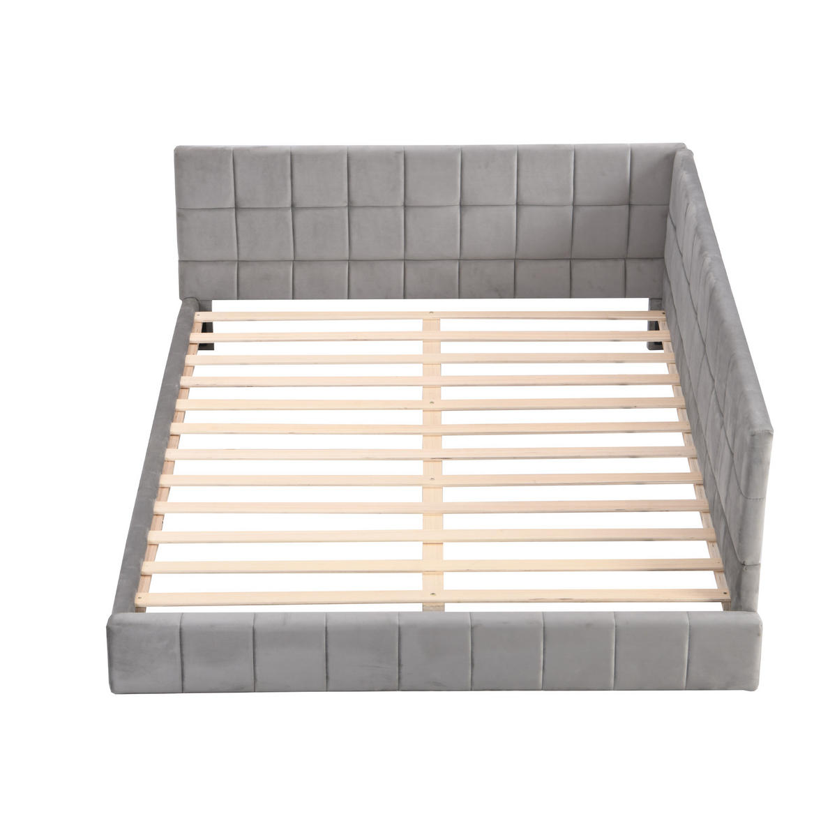 POLSTERBETT 140/200 cm DE-01739, in Grau - Grau, Metall (140/200cm) - ComfortXL