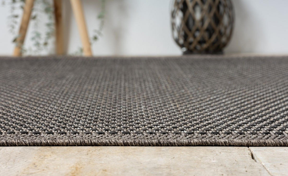 OUTDOORTEPPICH Fiona II Anthrazit,Dunkelgrau,Braun 80/150 cm - Anthrazit, Textil (80/150cm) - My-Rug