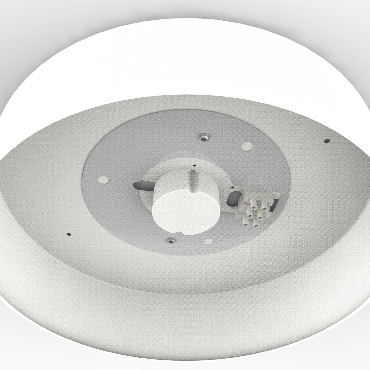 LED-DECKENLEUCHTE - Weiß, Metall (40/40/8cm) - Lumicom