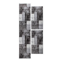 BETTUMRANDUNG Phönix abstraktes Design grau 1 x 67 x 340 cm, 2 x 67 x 140 cm Set 3-teilig - Grau, Kunststoff/Textil (67/620cm)