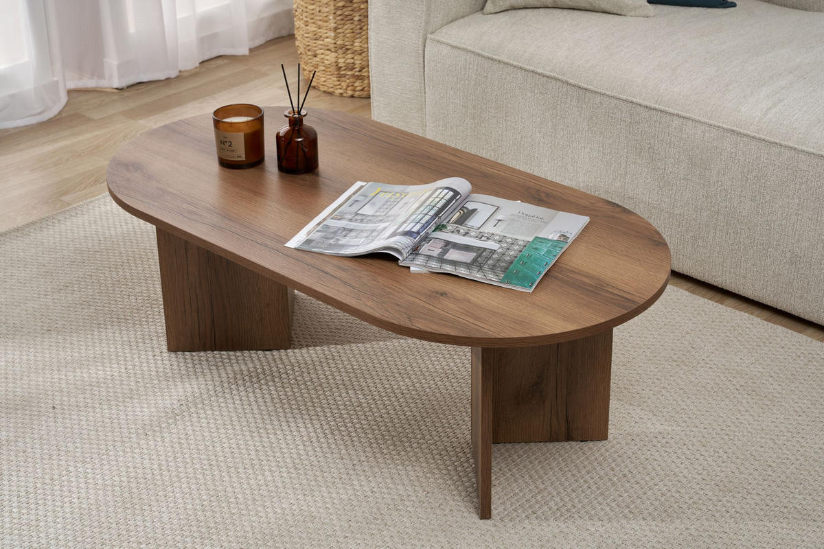 COUCHTISCH Sable Nussbaum - Nussbaumfarben, Holz (60/119/40cm) - Habitat Garten