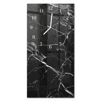 WANDUHR 30x60 cm - Pfefferkörner - Schwarz, Glas (30/60/0.4cm) - TULUP