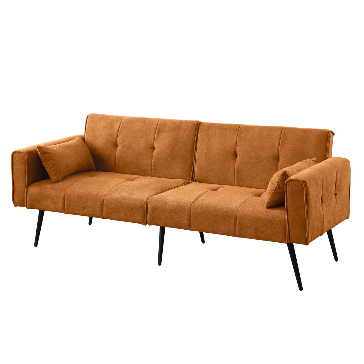 SCHLAFSOFA DE-35090 Futon Orange - Orange, Holzwerkstoff (71/71/175cm) - ComfortXL