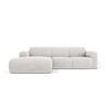 ECKSOFA links Molino aus Chenille-Stoff hellgrau 4 Sitzplätze - Hellgrau, Textil (170/250cm) - Micadoni
