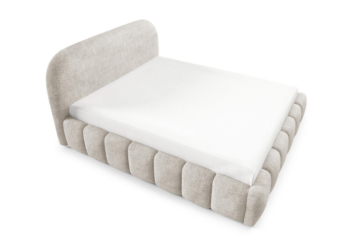 POLSTERBETT mit Stauraum 140x200 cm in Creme - Creme, Textil (140/200cm) - Home Collective
