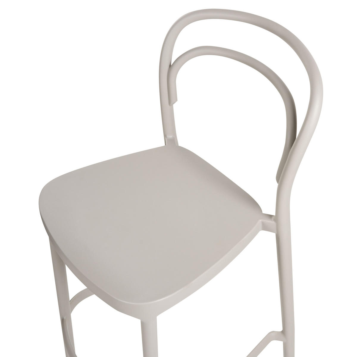 GARTEN-BARHOCKER 2er-Set Beige Porano - Beige, Kunststoff (48/106/48cm) - Beliani