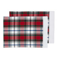 TISCHSET Macduff rot kariert, 2er-Set 30/45 cm, 100% Baumwolle - Multicolor, Textil (30/45cm) - Homescapes