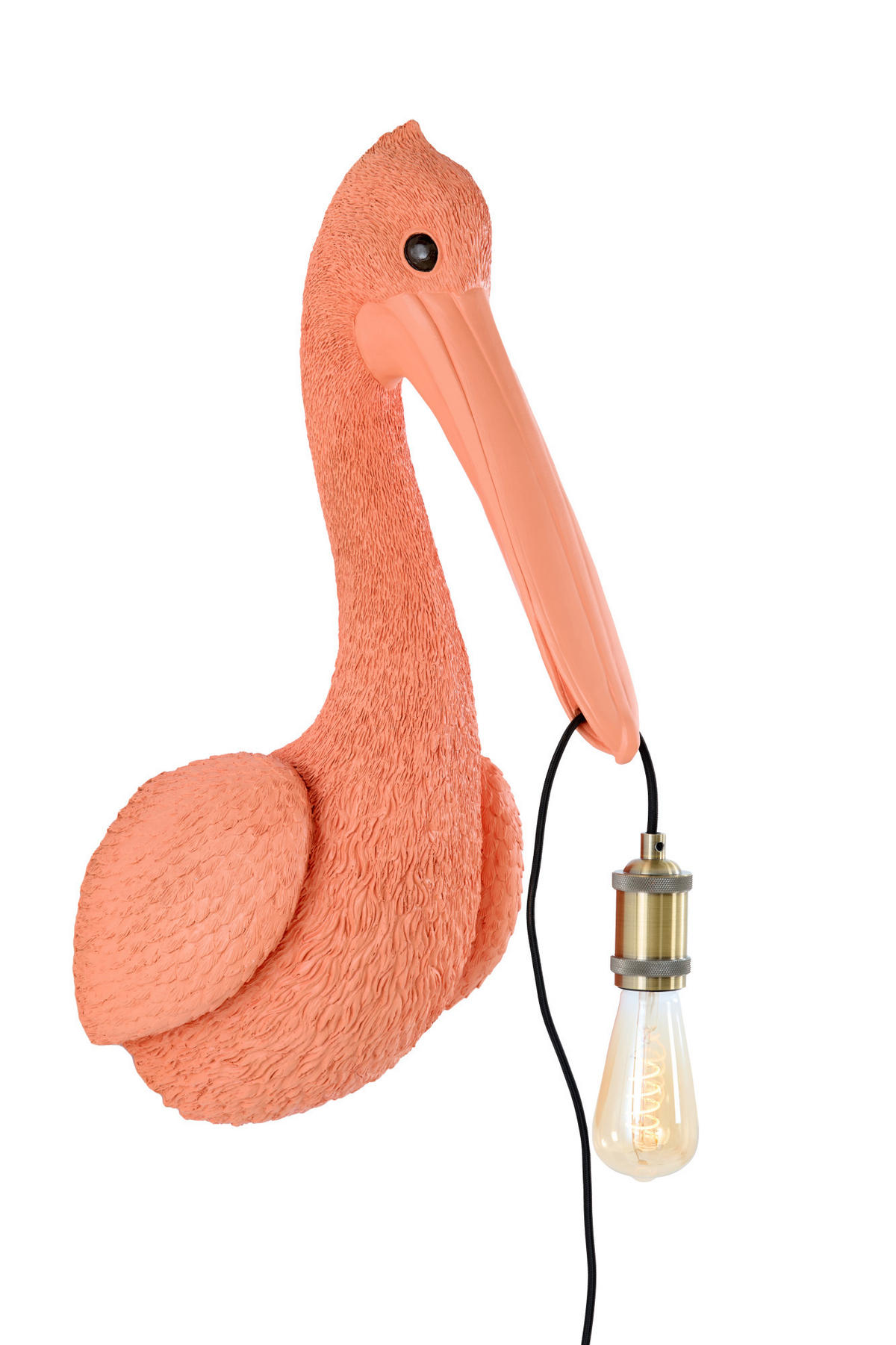 WANDLEUCHTE Pelikan Rosa 33/28/63 cm - Pink, Kunststoff (28/63/33cm) - Light & Living