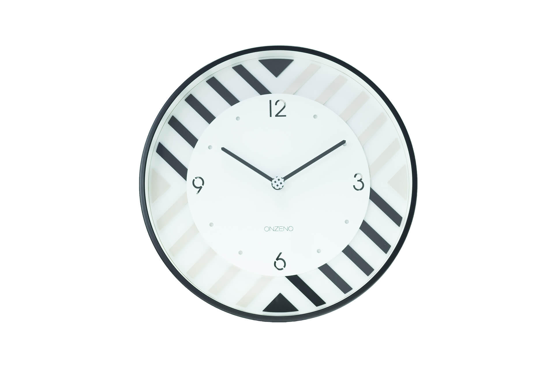WANDUHR Design Weiß 30/30 cm - Weiß, Glas/Holzwerkstoff (1.08/30/5cm) - ONZENO