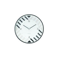 WANDUHR Design Weiß 30/30 cm - Weiß, Glas/Holzwerkstoff (1.08/30/5cm) - ONZENO