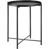 BEISTELLTISCH Chester,45,5 x 45,5 x 53 cm,schwarz - Schwarz, Metall (45.5/45.5/53cm) - tectake