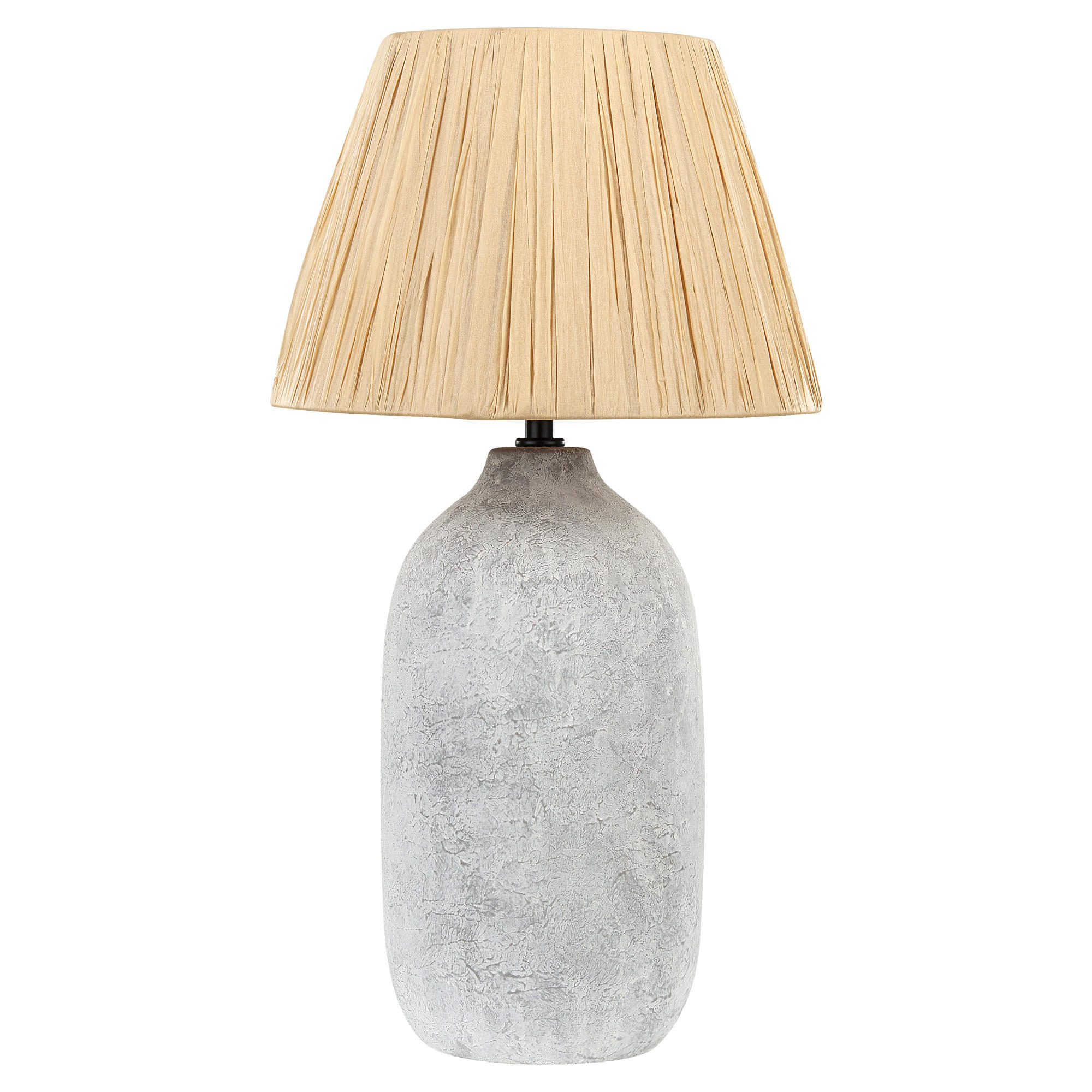 TISCHLAMPE Matilde 30/30/56 cm - Grau, Keramik (30/30/56cm) - Beliani