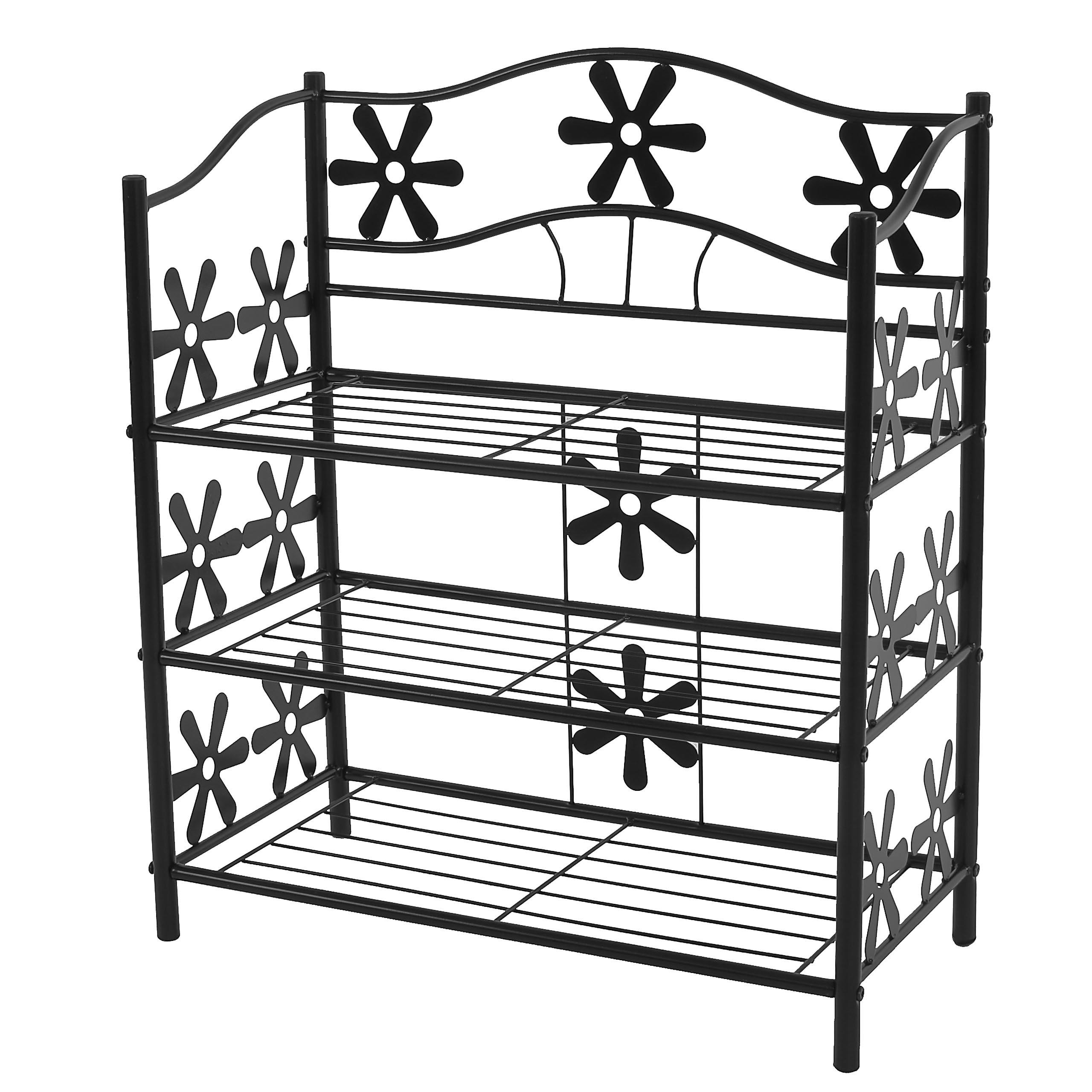 SCHUHREGAL Schwarz - Schwarz, Metall (60/70/30cm) - MCW