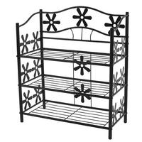 SCHUHREGAL Schwarz - Schwarz, Metall (60/70/30cm) - MCW