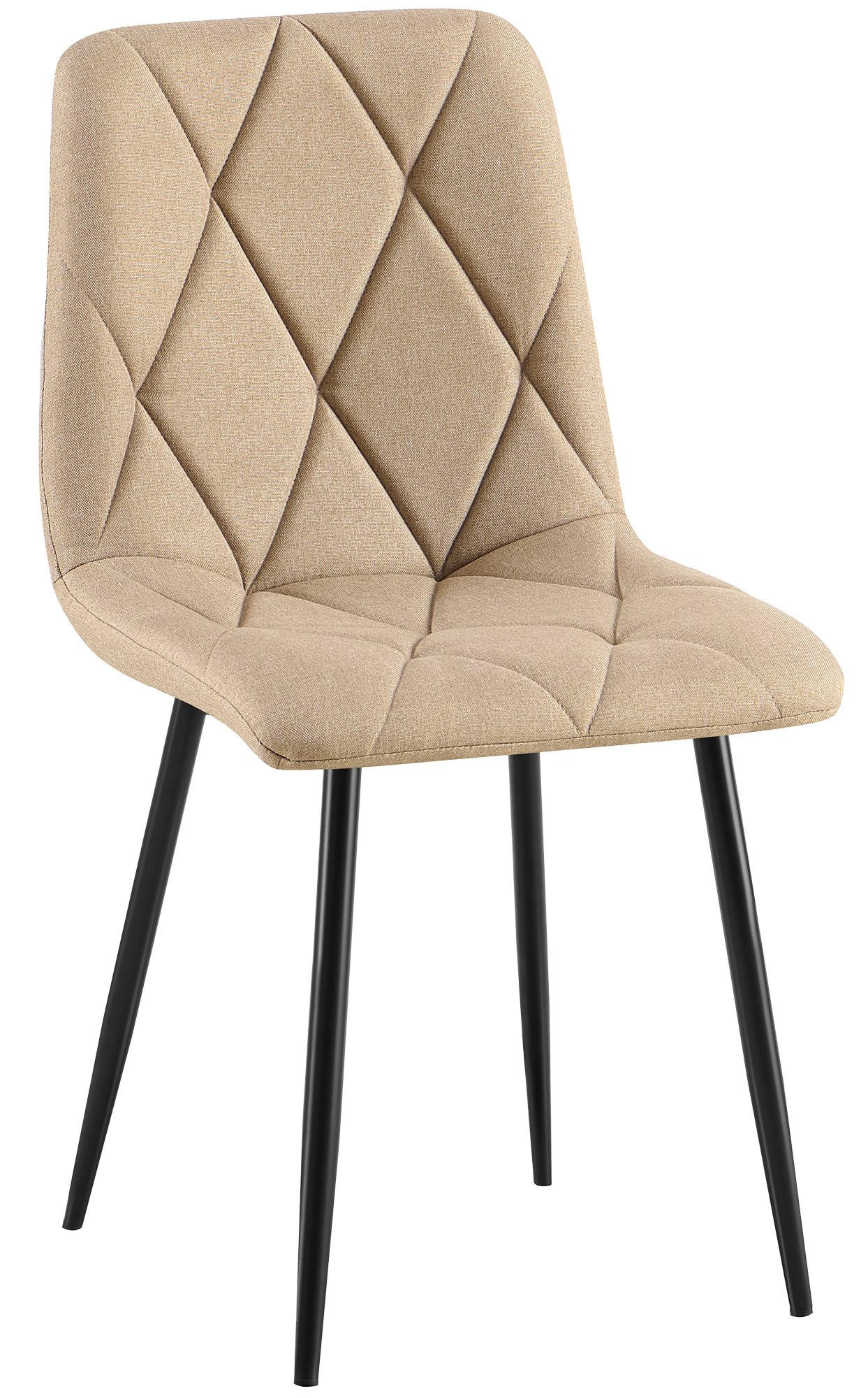 ESSZIMMERSTUHL Stoff Taupe - Taupe/Schwarz, Textil/Metall (45/85/55cm) - CLP