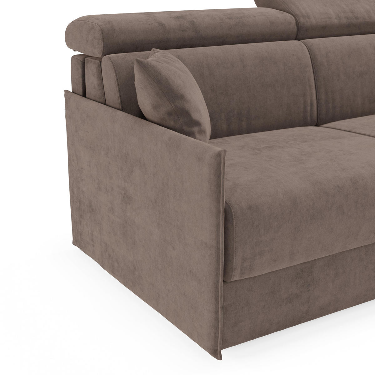 LINEARSOFA Miryam - Braun, Metall (189/83/98cm) - Divani.store