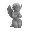 VRTNA figura angel - siva, umetna masa (22.5/36/18cm) - Relaxdays