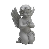 VRTNA figura angel - siva, umetna masa (22.5/36/18cm) - Relaxdays