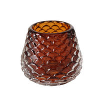 TEELICHTHALTER Glas Zato Ø 7,5 cm - Braun, Glas (7.5/6.5/7.5cm) - Boltze Home