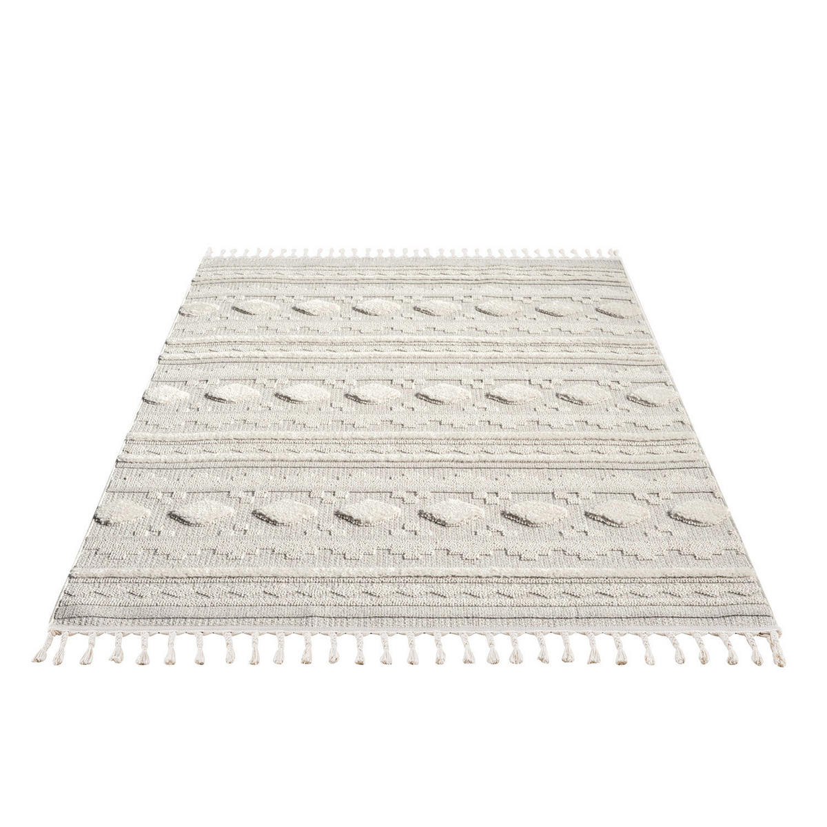 KURZFLOR-TEPPICH Valencia 930 Creme 120x170 cm - Blau/Creme, Textil (120/170cm) - carpet city